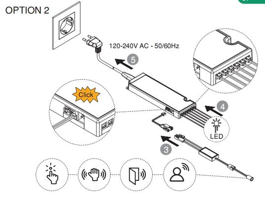 Global 100-240V lemari LED Driver, letaron global furnitur dipimpin driver, CE/ENEC/UKCA/SAA/UL