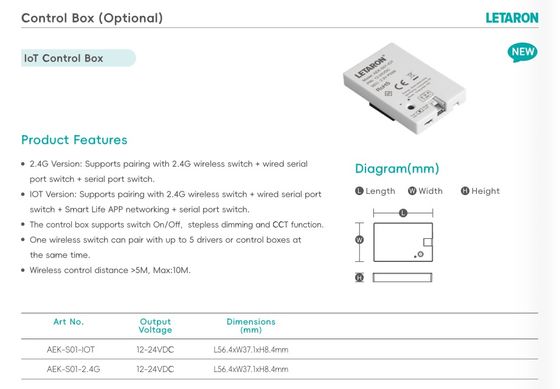 Catu Daya Cerdas 100-277V 24v Tegangan Konstan Driver LED Dalam Furnitur Kabinet