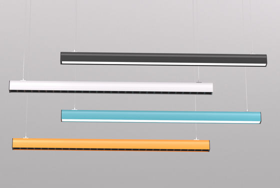 Lampu Gantung Linear LED LETARON (melayang + kisi-kisi) Lampu Gantung yang Dapat Diredupkan Lampu Pulau Dapur 4 Warna Lampu Gantung Linear Modern untuk Ruang Makan Rumah Kantor Belajar Bar